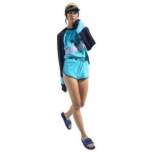 NWT Fenty by Puma Terrycloth Dolphin Shorts in Bluefish ✨